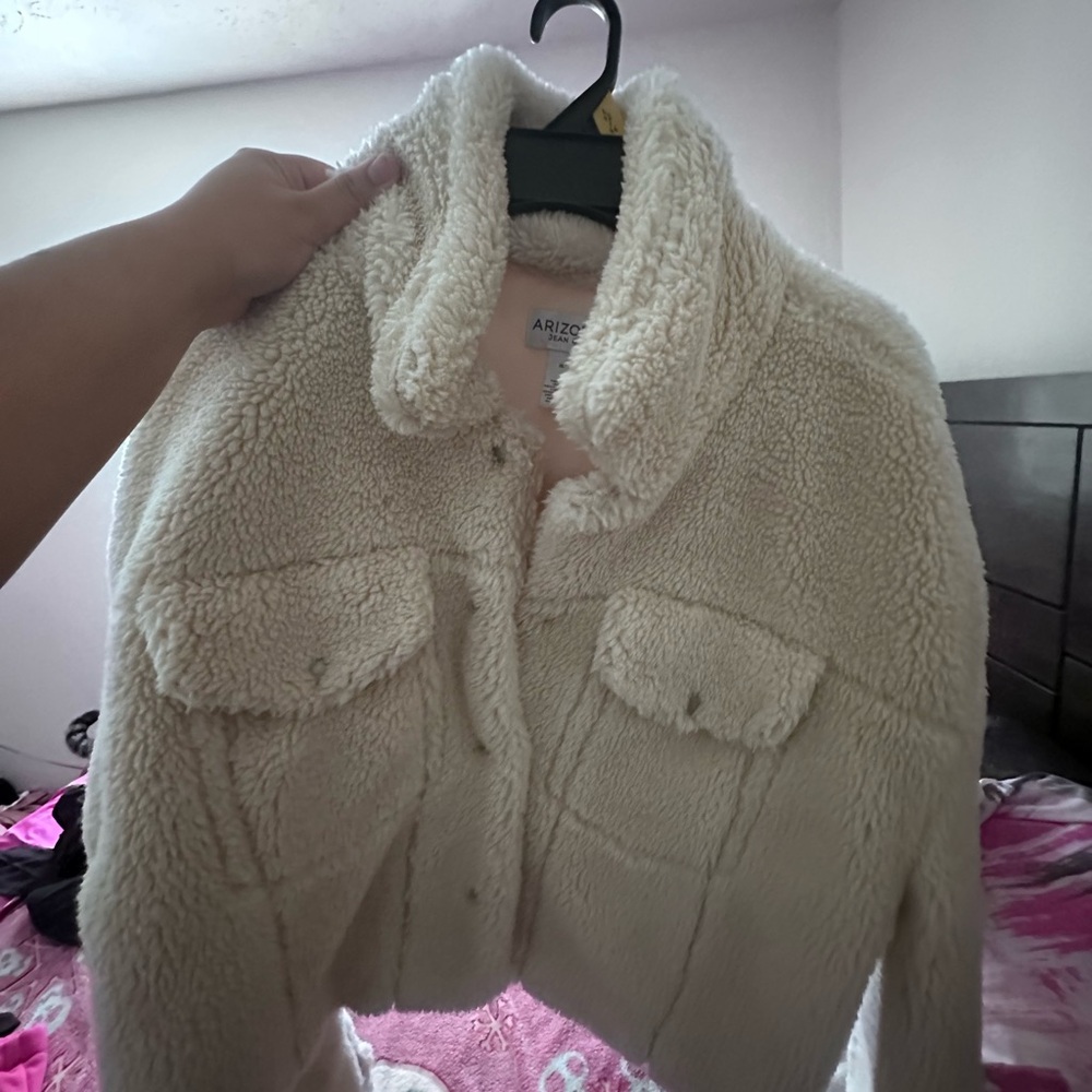 Arizona Jean Company Cream Sherpa Jacket